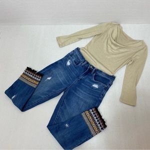BLANK NYC High Waisted Distressed Ankle Jeans